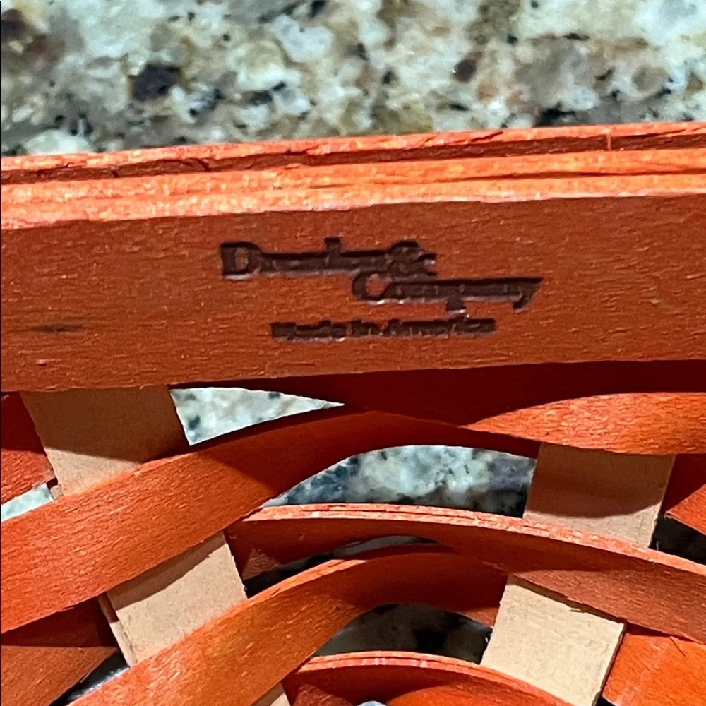 Longaberger Basket signed by renowned weaver Mary Senter, dated 2022